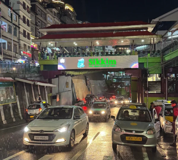 Gangtok night view during 2 nights stay in Sikkim
