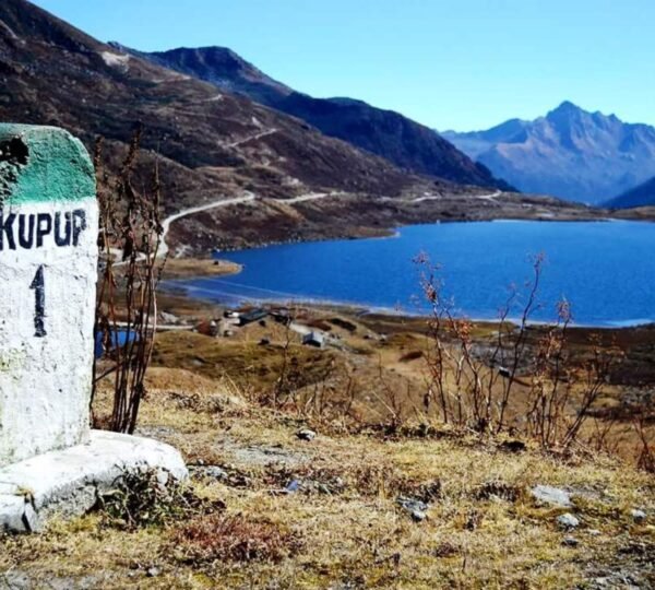 Kupup Lake shaped like an elephant near Nathang Valley