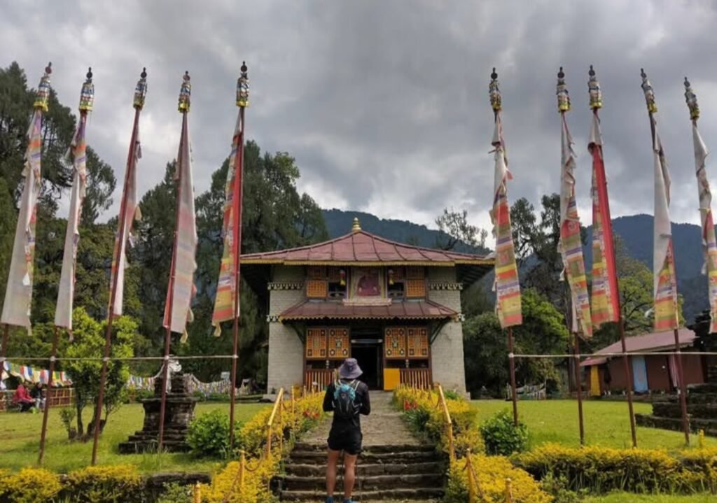 : Himalayan mountain view from Dubdi Monastery, Yuksom