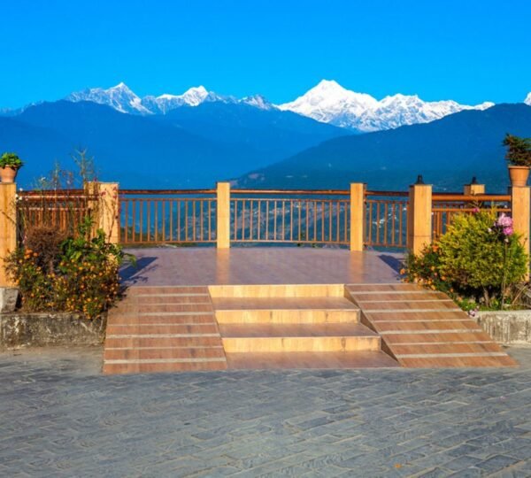 Sunrise over the Himalayas from Tashi Viewpoint